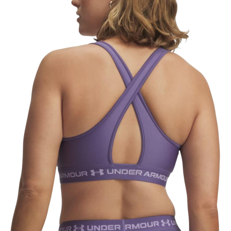 (WMNS) Under Armour Crossback Mid Sports Bra Asia Sizing 'Purple Luxe Purple Crest' 1361034-520