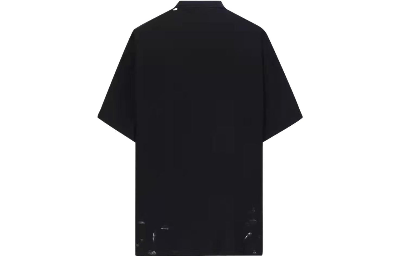 Balenciaga Metallica Short Sleeve T-Shirt Oversized Fit 'Black Orange' 694576TMV881055