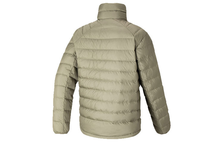 adidas Terrex Logo Printing Outdoor Stay Warm Stand Collar Down Jacket Green HE3687