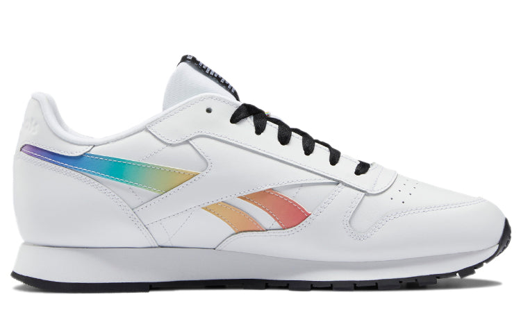 Reebok Classic Leather Pride Cozy Breathable Casual Shoes/Sneakers Unisex White Orange GW0263