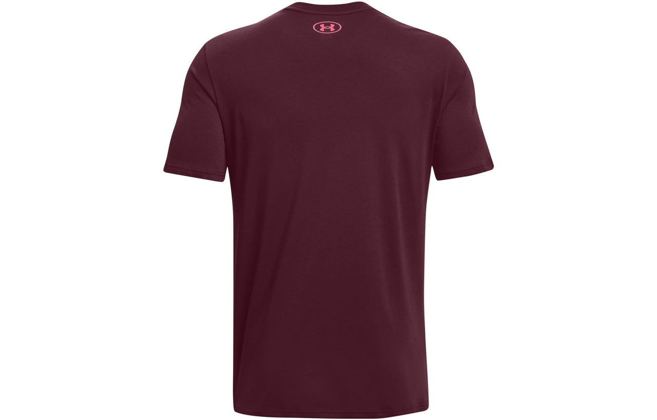 Under Armour Project Rock Globe T-shirt 'Burgundy' 1373746-600