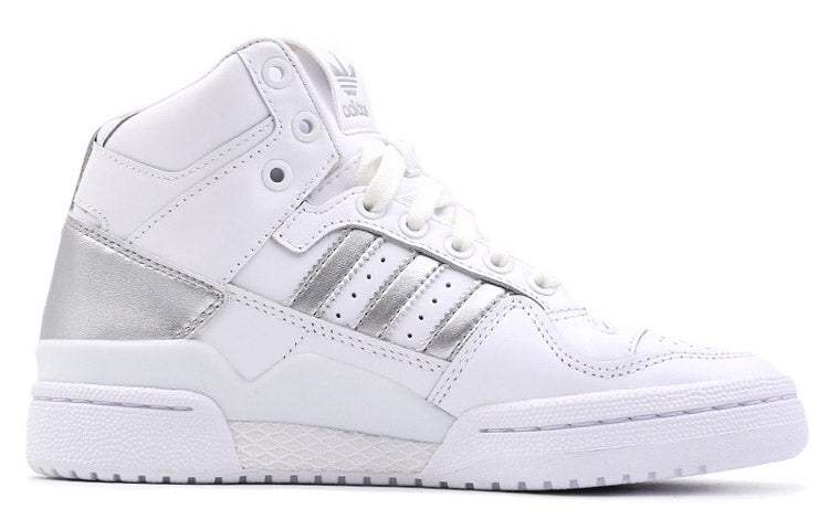 (WMNS) adidas originals Forum Mid 'Refined White/Metallic Silver' D98182