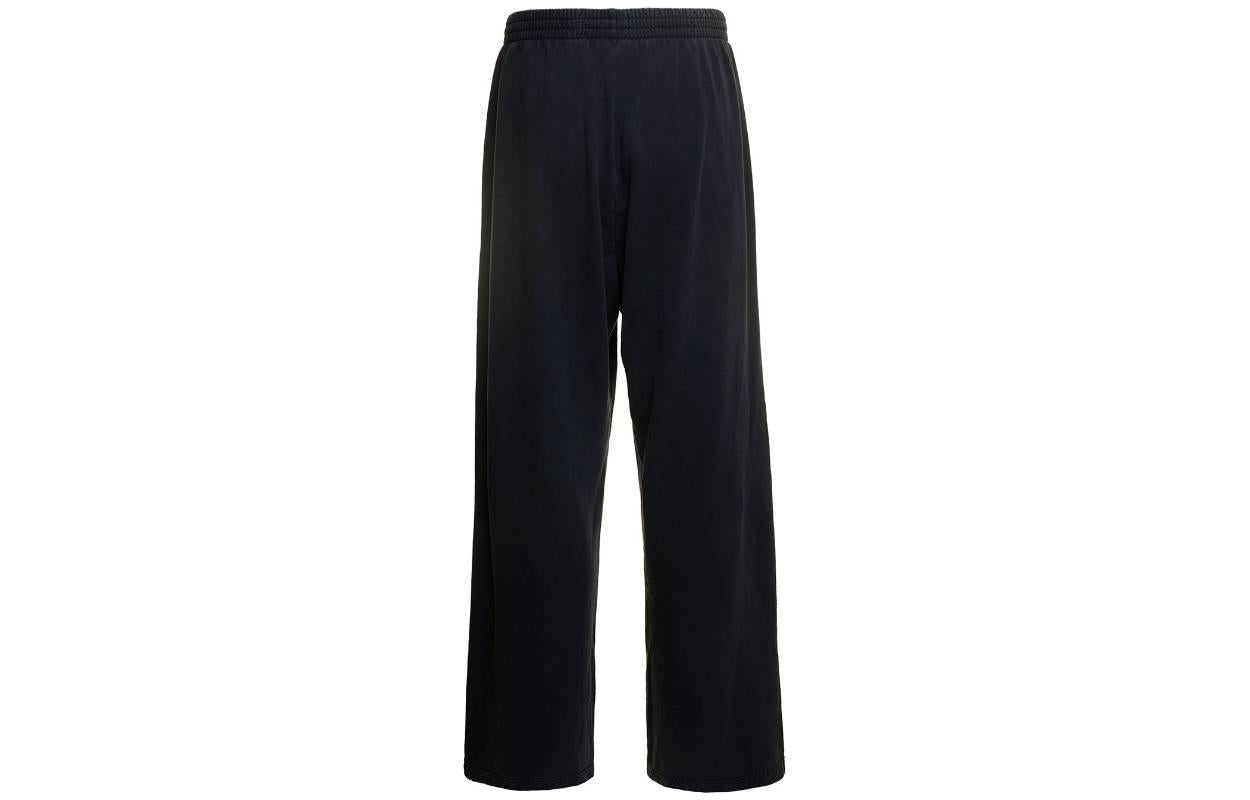 Balenciaga Outline Baggy Sweatpants 'Black Faded' 755118TOVV29034
