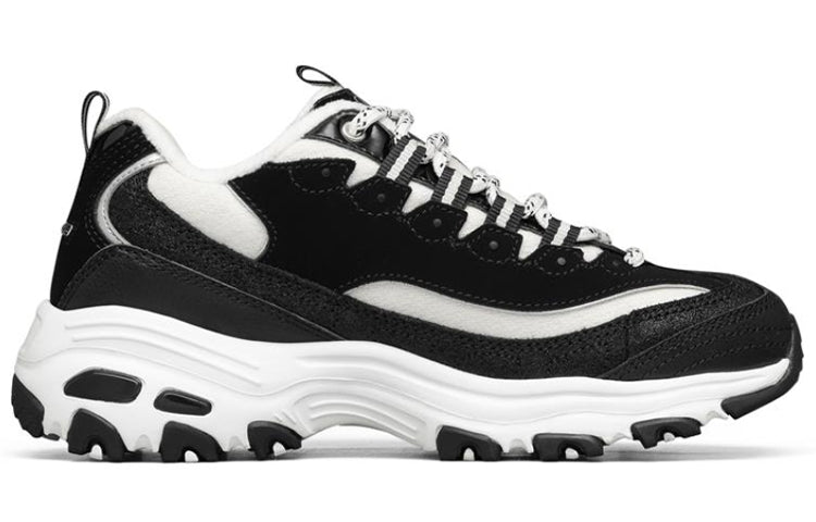 (WMNS) Skechers D lites White/Black 66666078-BKGY