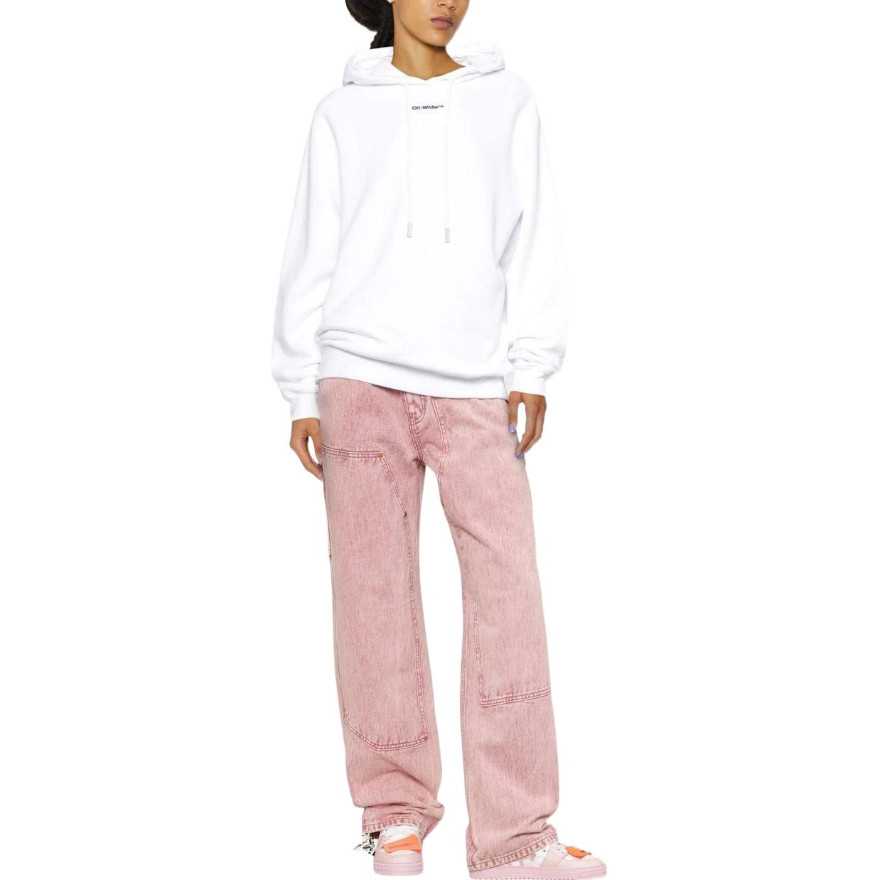 (WMNS) Off-White Arrows Cotton Hoodie 'White' OWBB035F22JER0050184