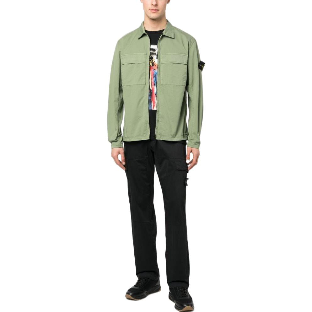 STONE ISLAND Compass Logo Shirt Jacket 'Green' 781510210-V0055
