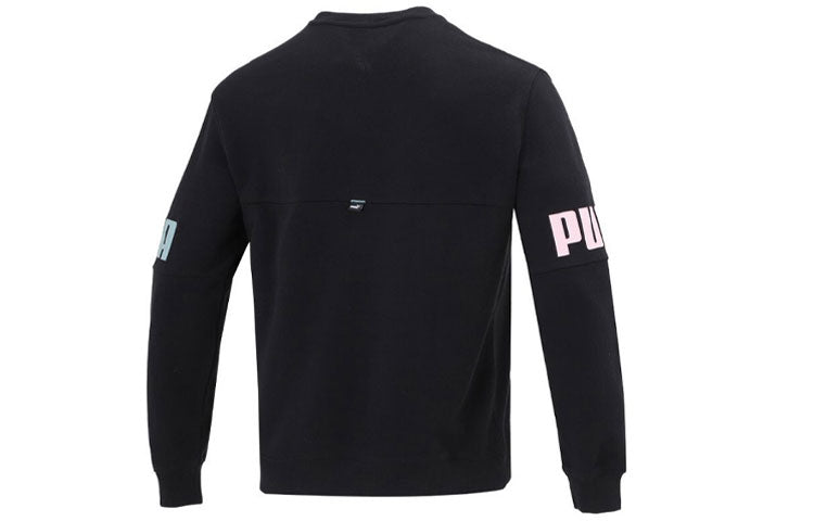 PUMA Casual Round Neck Pullover Printing Long Sleeves Black 670935-51