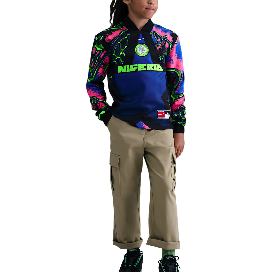 (GS) Nike Nigeria Hollywood Keeper Dri-FIT Jersey 'Black Hyper Pink White' IO2404-010