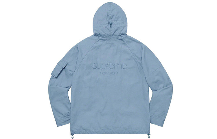 Supreme FW19 Week 11 Cotton Field Jacket Light Blue Logo SUP-FW19-964