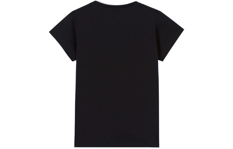 KENZO Alphabet Logo Pure Cotton Round Neck Short Sleeve Black FA52TS710937-99