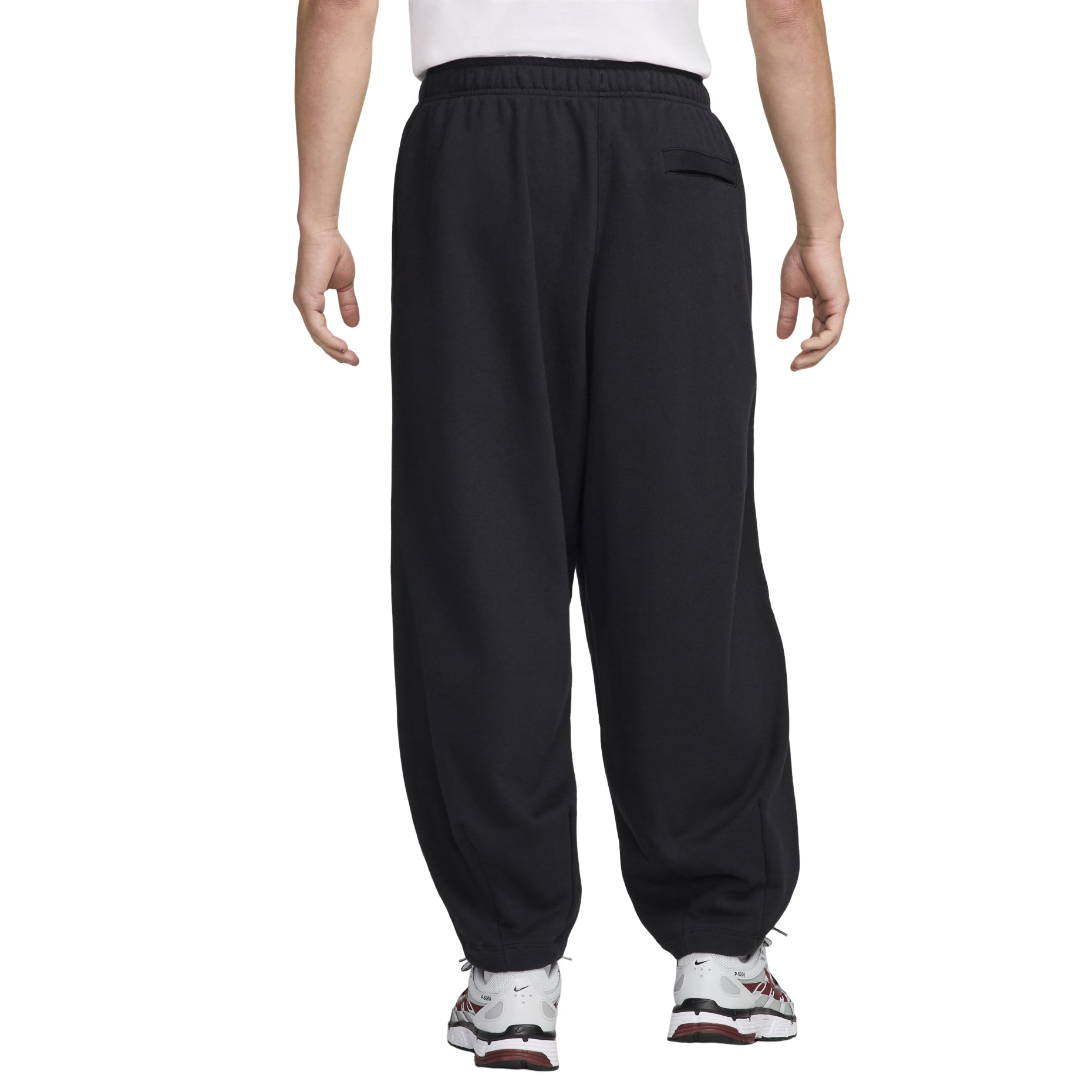 Nike Club Fleece Oversized French Terry Pants Asia Sizing 'Black White' HJ1823-010