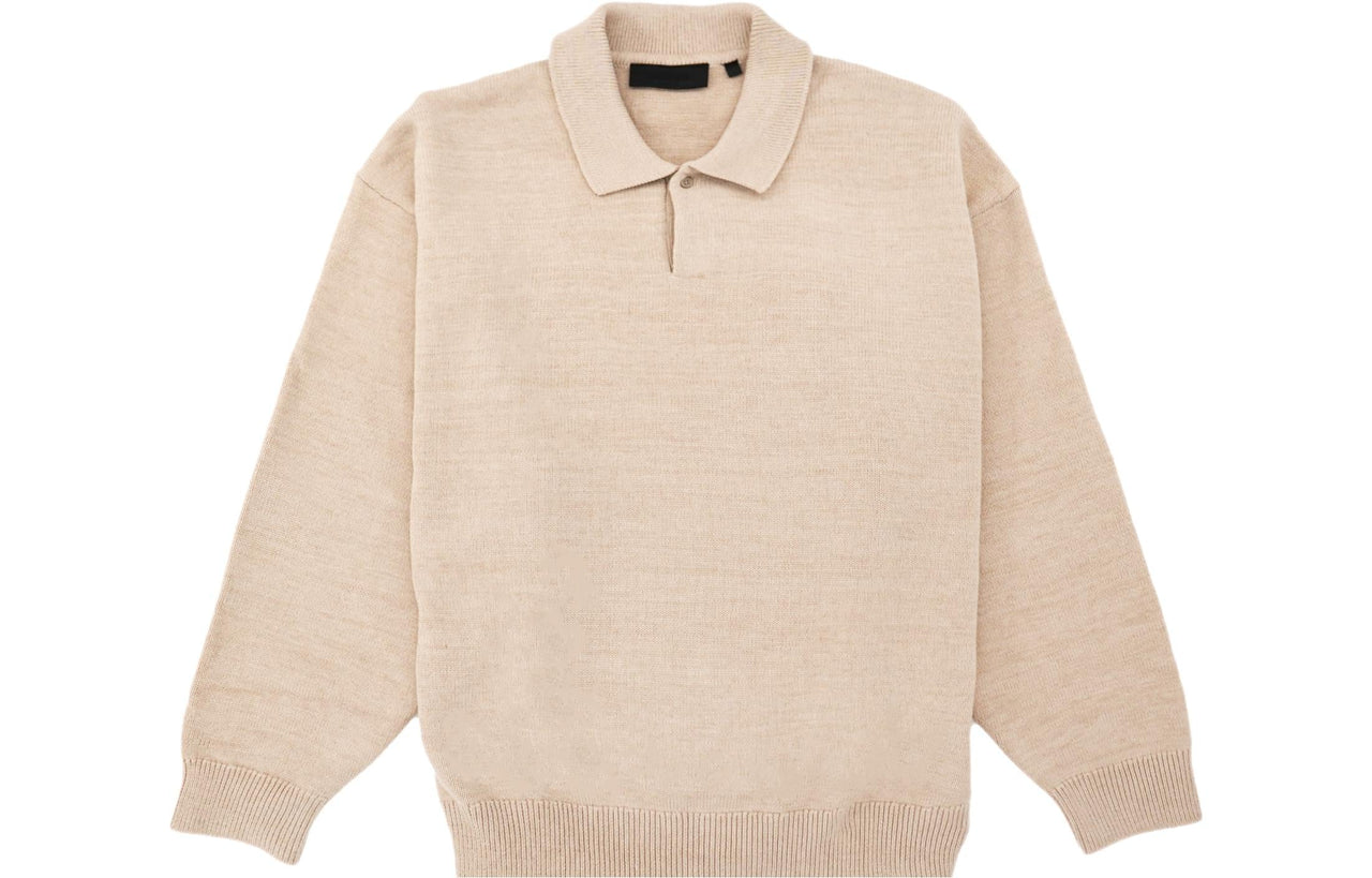 Fear of God Essentials FW23 Knit Polo Shirt 'Gold Heather' 192BT232183F