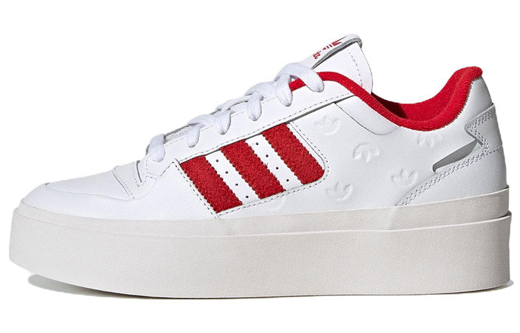 (WMNS) adidas Forum Bonega 'Allover Debossed Trefoils - White Scarlet' IG9678