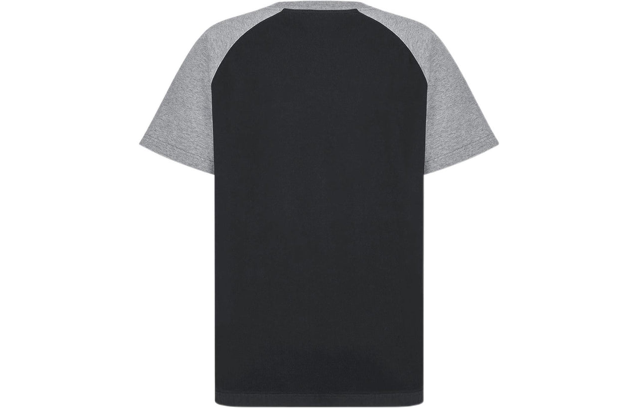 Men's DIOR SS22 Alphabet Pattern Loose Short Sleeve Black T-Shirt 213J635A0677-C988