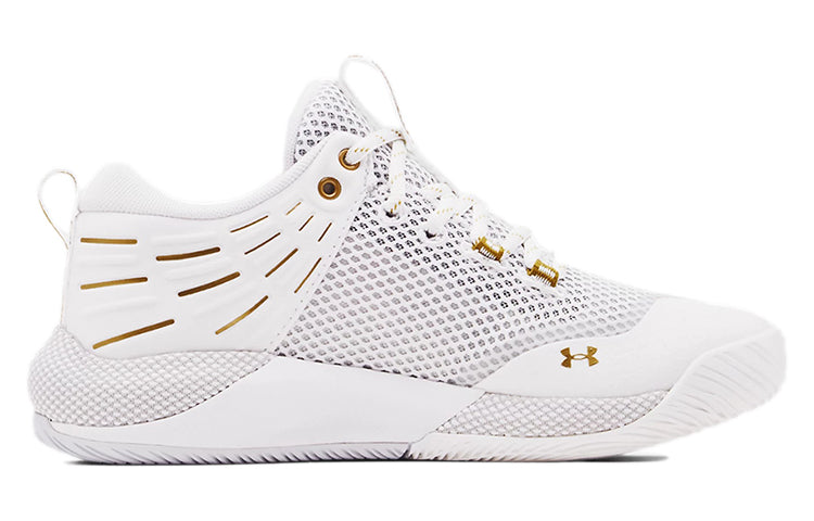 (WMNS) Under Armour HOVR Block City 'White Metallic Gold' 3023709-103