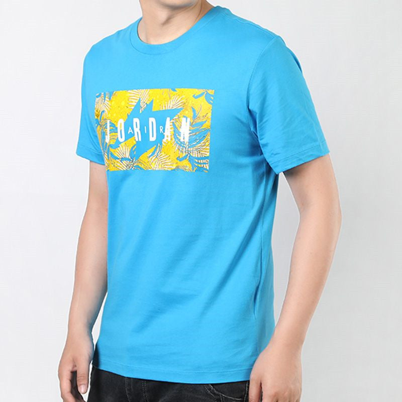 Nike AS Men's J POOLSIDE FLORAL Crew EQUATOR Blue CQ2061-482