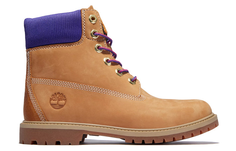 (WMNS) Timberland 6 Inch Heritage Cupsole Boots 'Wheat Nubuck with Purple' A44KP231