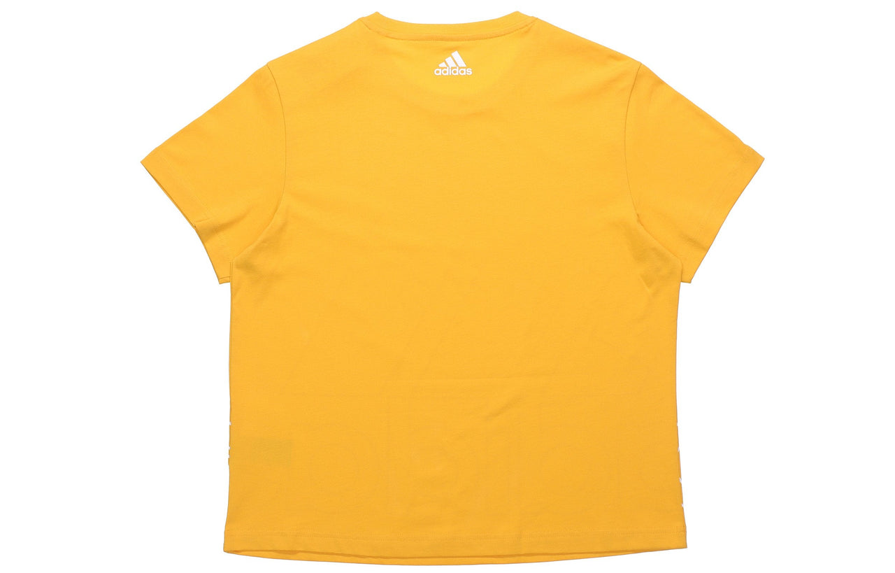 (WMNS) adidas FAV BL TEE Sports Casual Short-sleeve Tee Yellow GL7164