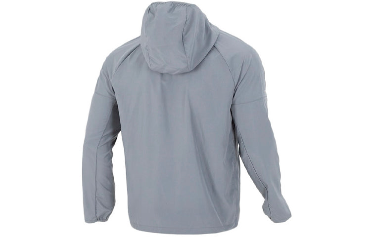 Men's Nike As Nk Rpl Miler Jkt Reflective Logo Printing Woven Sports Hooded Jacket Gray DD4747-084