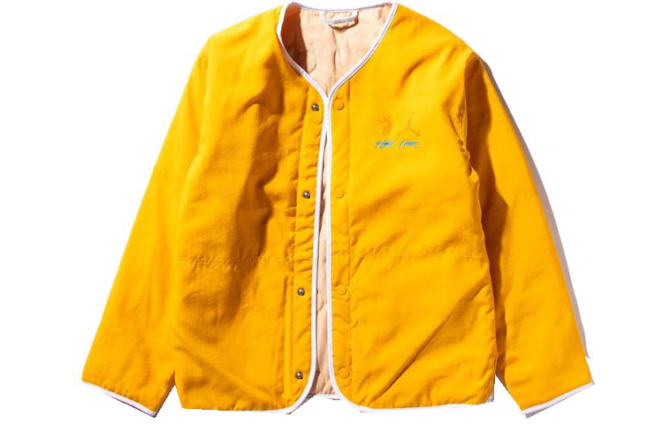 Air Jordan x union Crossover Solid Color Printing Logo reversible Long Sleeves Jacket Asia Edition Yellow DJ9519-771