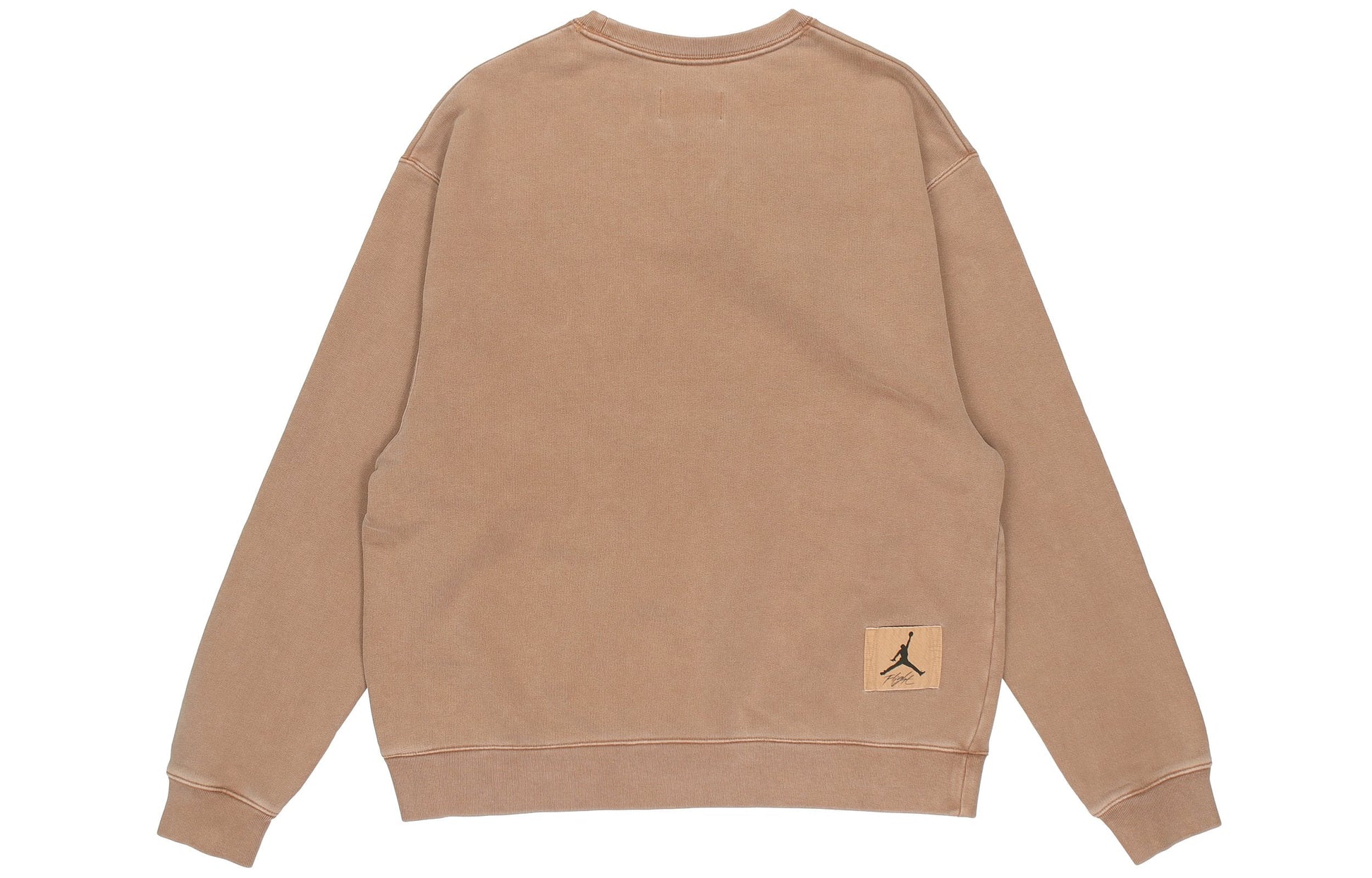 Men's Air Jordan As J Flt Hrtg Flc Crew Embroidered Logo Sports Knit Pullover Round Neck Autumn Beige DO2308-256