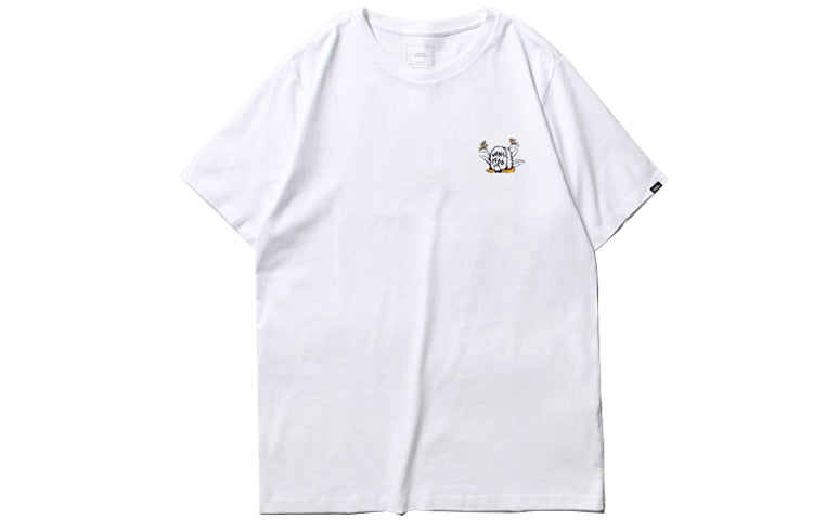Men's Vans Cartoon Printing Round Neck Short Sleeve White VN0A4P59WHT
