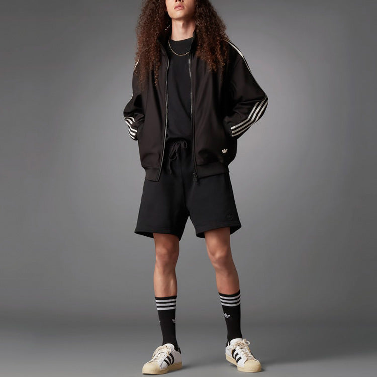 adidas originals Blue Version Solid Color Lacing Athleisure Casual Sports Shorts Black H33447