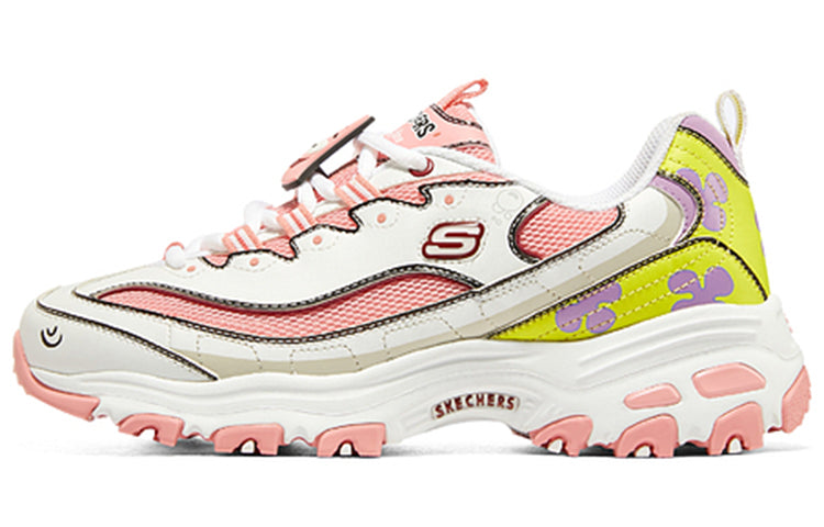 (WMNS) Skechers D'lites 1.0 Sneakers 'White Pink' 896099-WPK