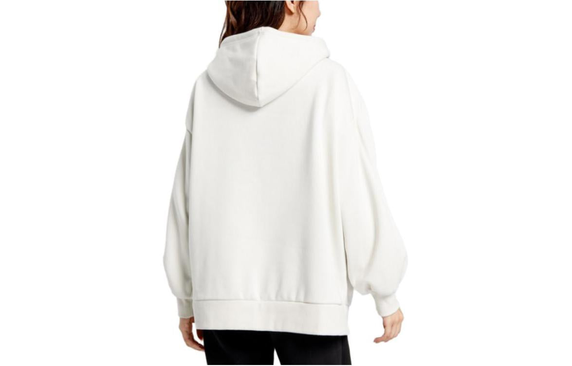 (WMNS) PUMA Word Logo Hoodie 'White' 536184-05
