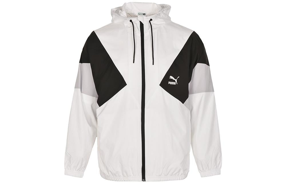 PUMA Colorblock Logo Hoodied Jacket 'White' 538603-02
