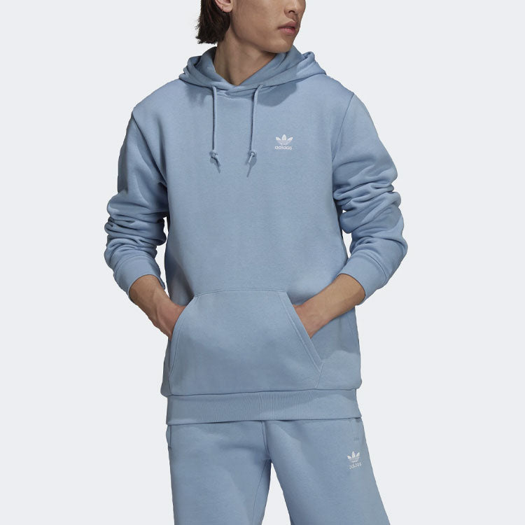 adidas originals Solid Color Sports Fleece Hoodie 'Blue' HE7199