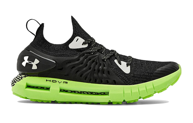 (GS) Under Armour HOVR Phantom RN Glow 'Black Green' 3023195-001