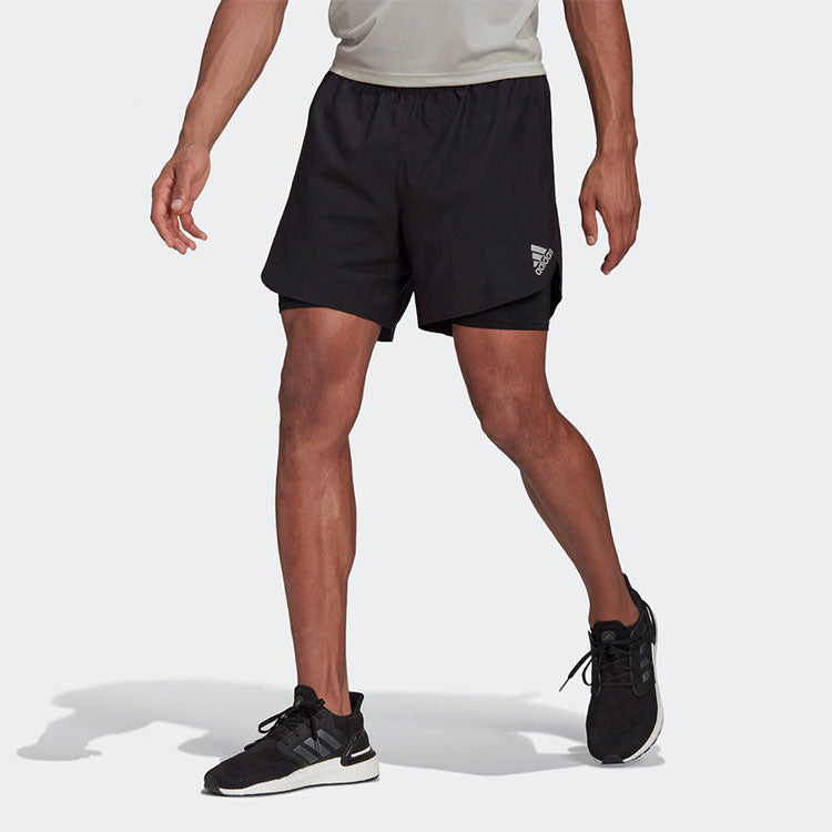 adidas P.blue Short M Reflective Logo Casual Running Sports Shorts Black GD5706