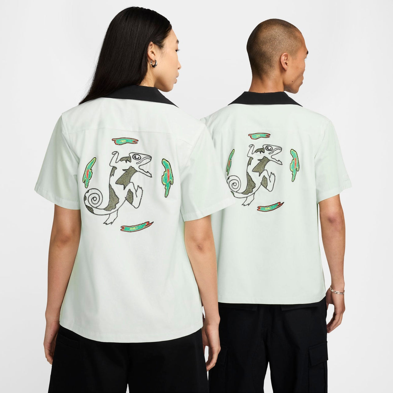 Nike SB Short-Sleeve Button-Up Skate Bowler Shirt 'Federation Agnostic' FZ4059-394