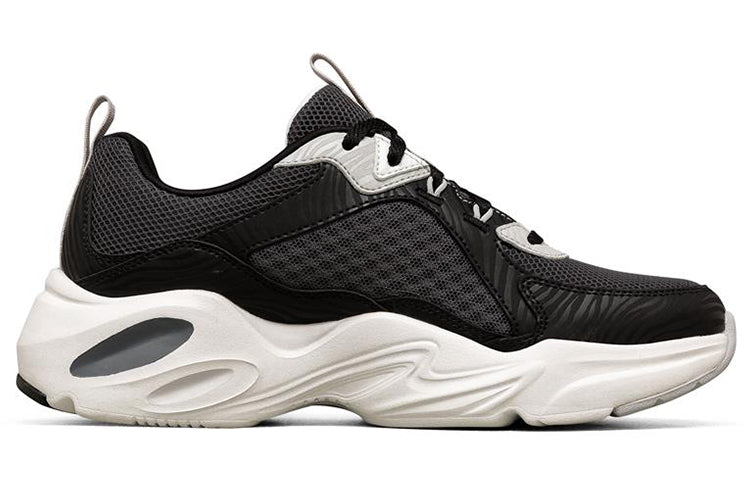 (WMNS) Skechers Stamina Airy Low-Top Running Shoes Black/White 149622-BKW