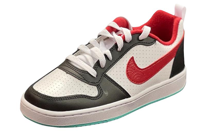 (WMNS) Nike Court Borough Low Sneakers White/Red/Black DQ5354-161