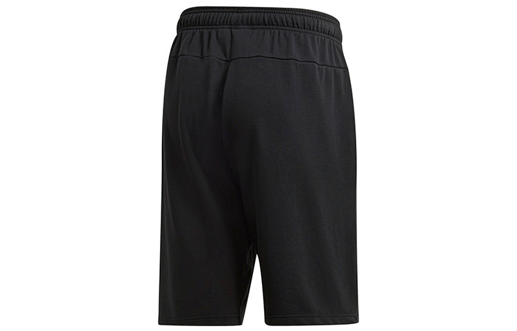 adidas E Lin Shrt Ft logo Printing Training Sports Shorts Black DU7827