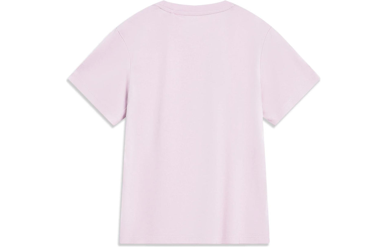 (WMNS) Li-Ning Small Graphic T-shirt 'Pink' AHST432-2