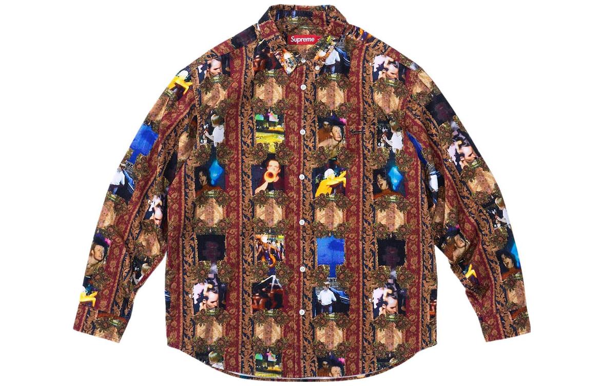 Supreme x Mark Leckey FW23 Week4 Hardcore Printed Corduroy Shirt 'Multicolor' SUP-FW23-089