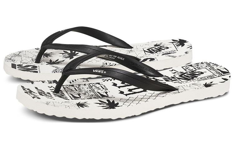 Vans Makena Fashion Unisex Black White Slippers 'Black White' VN0A3MTLW85