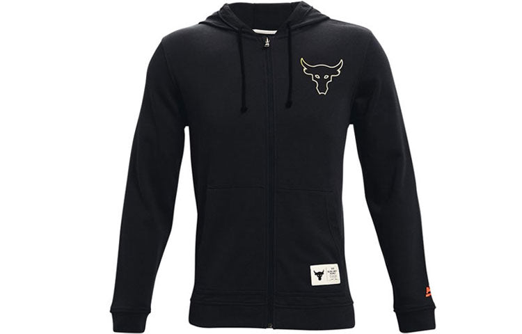 Under Armour Project Rock Leisure Running Training Sports Jacket Men's Black 1360736-001