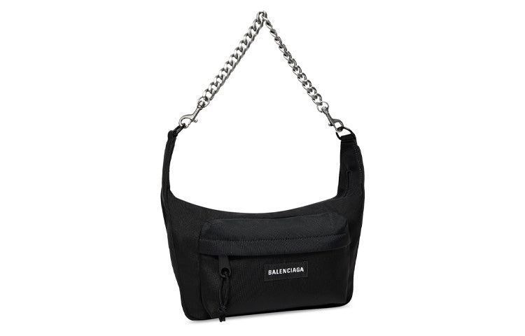 (WMNS) Balenciaga Raver Medium Bag With Chain 'Black' 7410802AACN1000