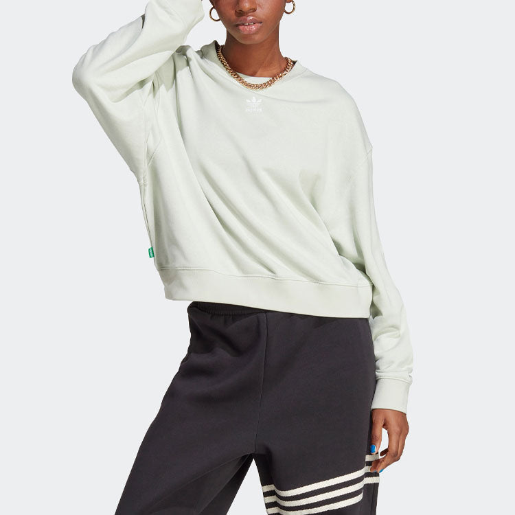 (WMNS) adidas Essentials+ Made with Hemp Sweater 'Linen Green' IC1823