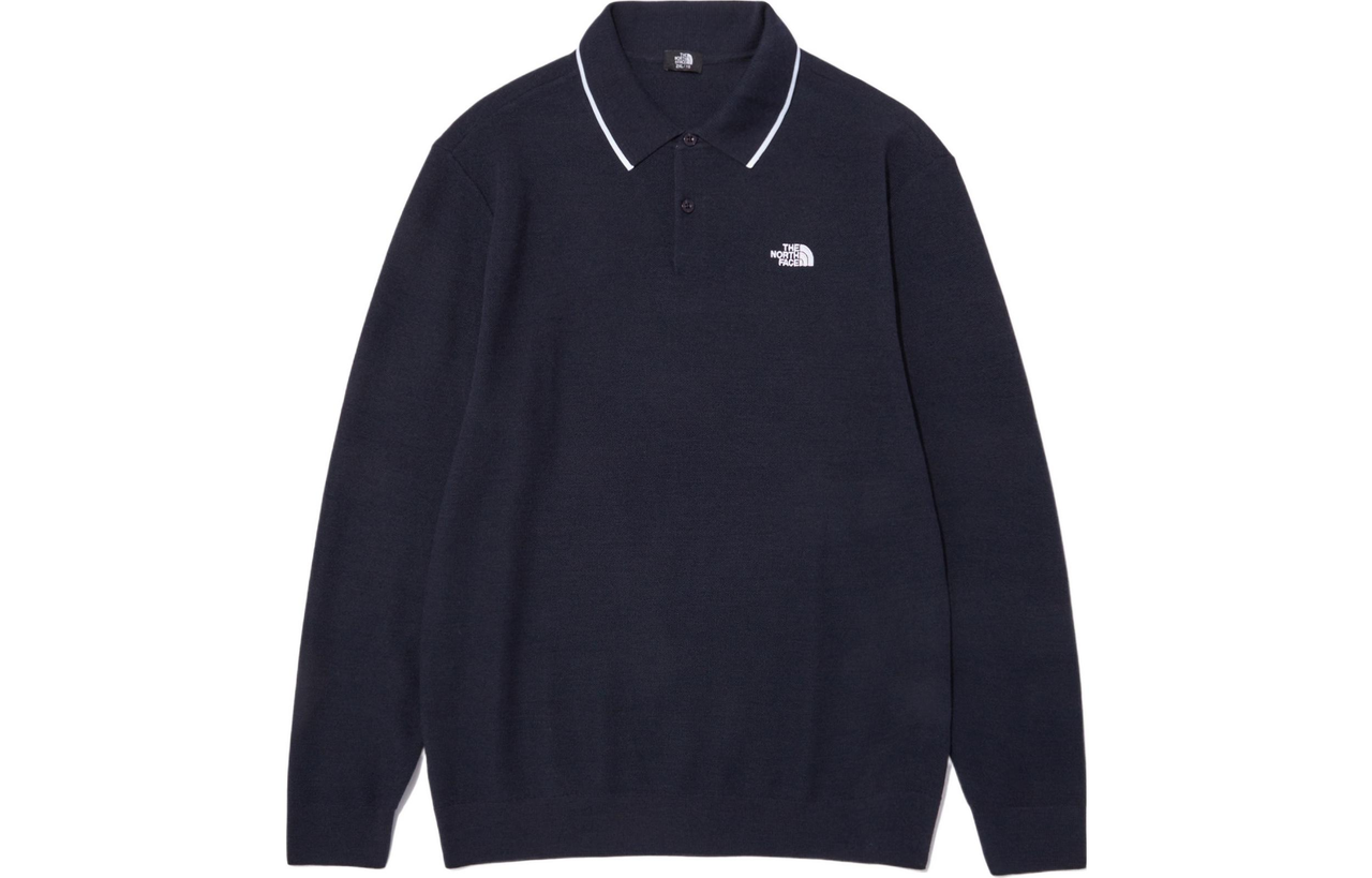 THE NORTH FACE Long Sleeve Polo Shirt 'Navy' NT7QN51B