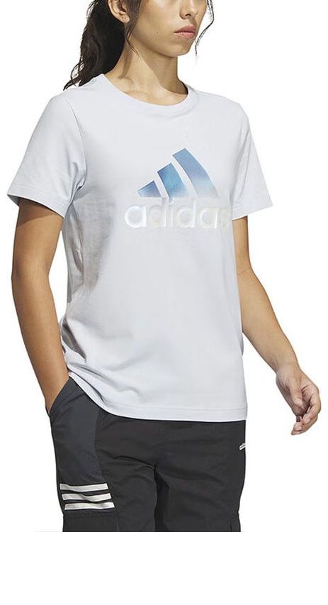 (WMNS) adidas Essential Logo T-shirt Asia Sizing 'Light Blue' IM8887