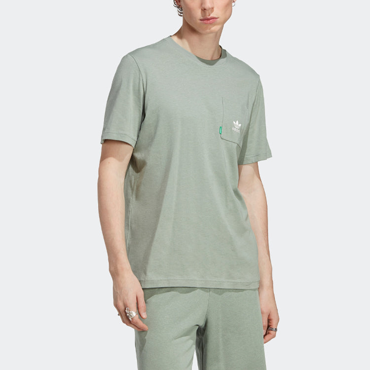 adidas originals Essentials+ Made With Hemp T-shirt 'Silver Green' HR2955
