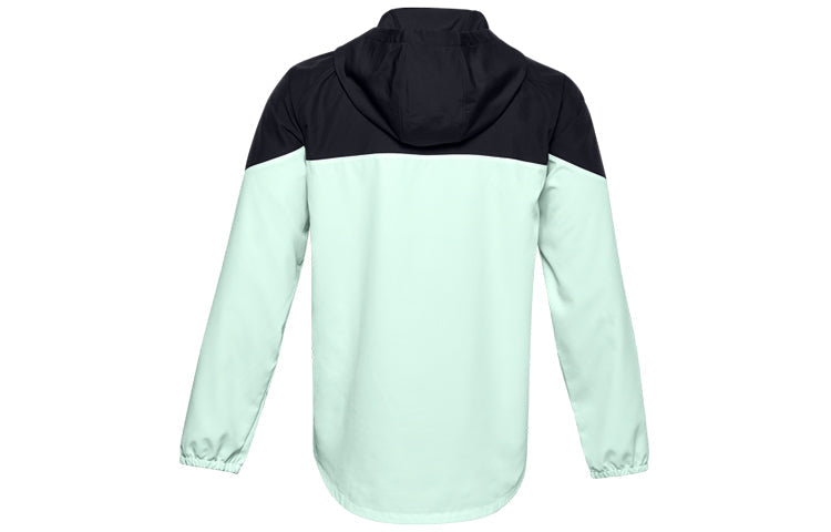 Men's Under Armour Futures Mixed Anorak Jacket Black Green 1358231-002