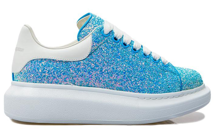 (WMNS) Alexander McQueen Oversized Sneakers Glitter Heavenly 'Blue' 558944W4T634543