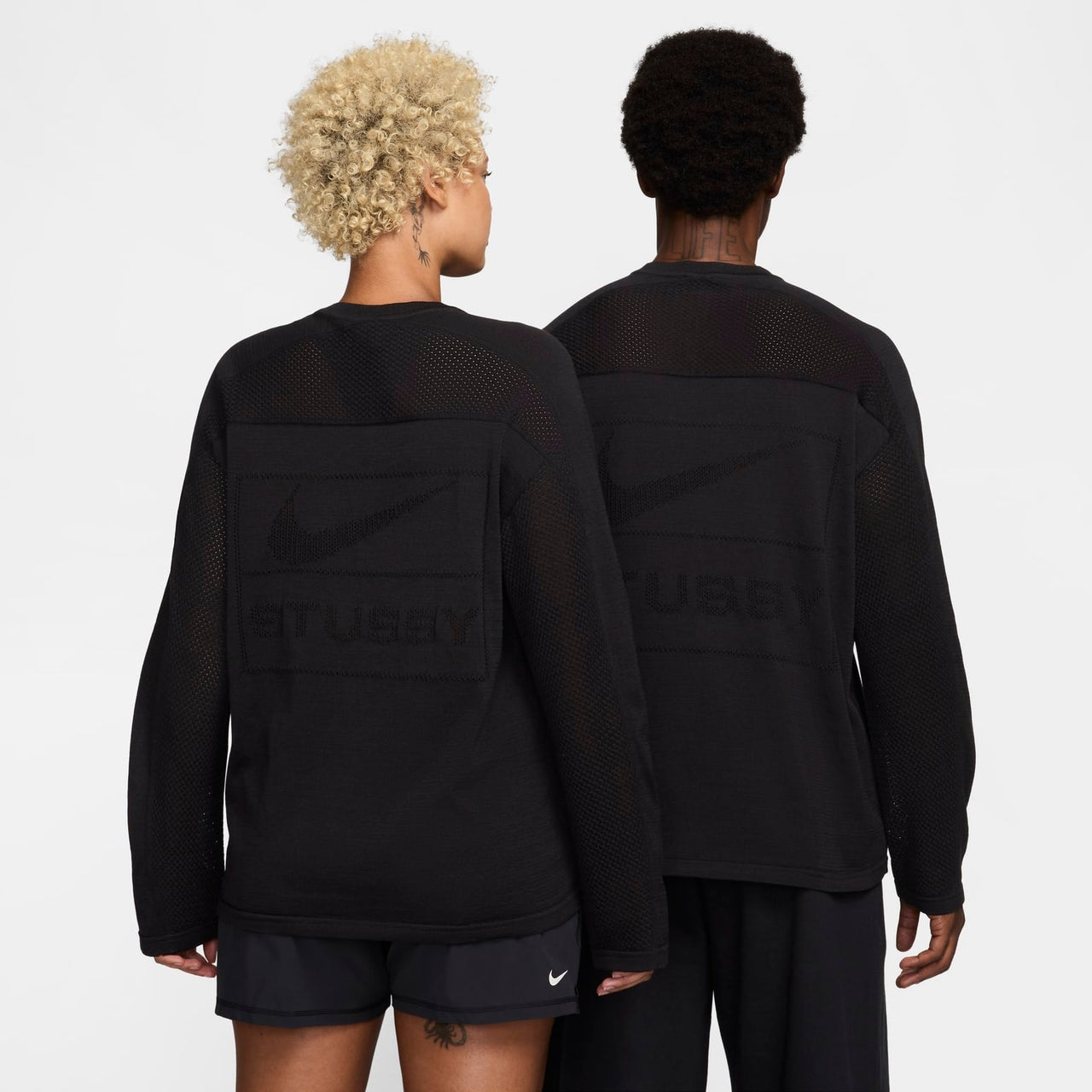 Nike x Stussy Long-Sleeve Knit Jersey 'Black' HF3898-010