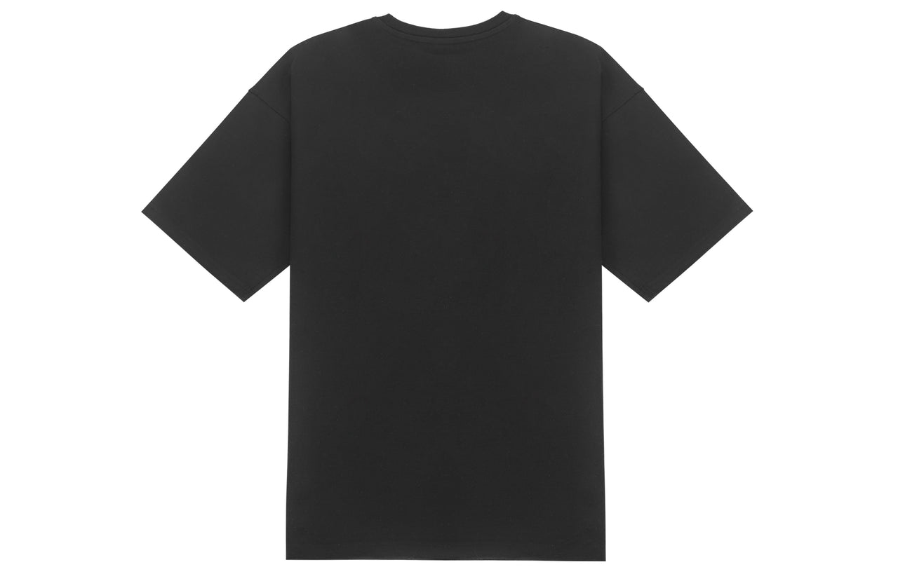 New Balance Logo Embroidered Pocket Knit Round Neck Short Sleeve Couple Style Black AMT21549-BK